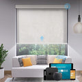 SmartWings 70% Light Filtering Motorized Roller Shades Work by SmartWings