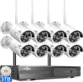 Hiseeu 100ft WiFi Pro Security Camera System, 16CH 4K NVR Kit, Wired Plug-in by Hiseeu