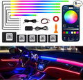 Dreamcolor Acrylic Interior Car LED Strip Lights, 6 in 1 Ambient Lighting Kit by JINRUITOP