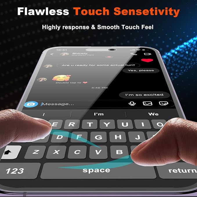 YMHML 2 Pack for iPhone 14 Pro Privacy Screen Protector Tempered Glass - Image 5
