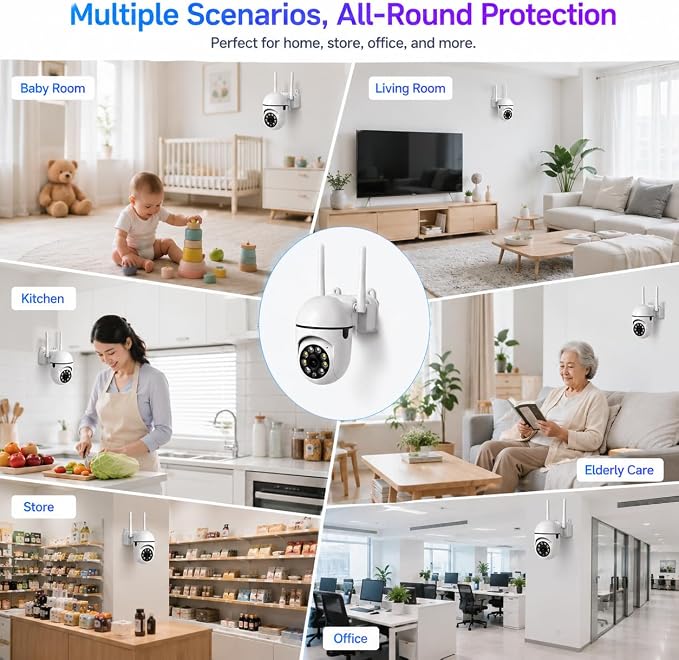Security Camera Indoor 1080P Wired, Pan/Tilt Control, Two-Way Audio, Easy Setup - Image 9