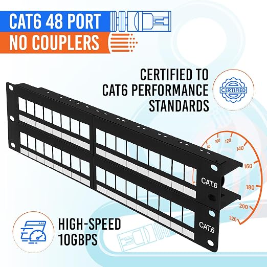 MONK CABLES | CAT6 Patch Panel | Inline | 48 Port - Image 4