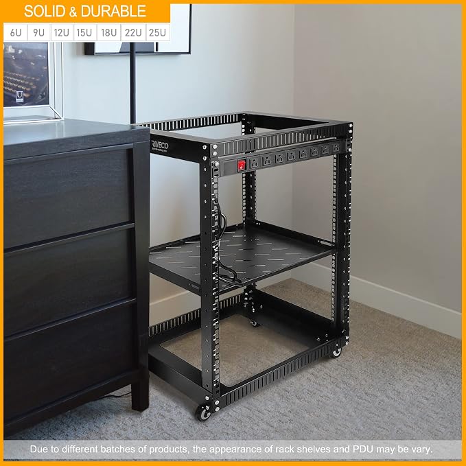 RIVECO 18U Open Frame Server Rack - Image 5
