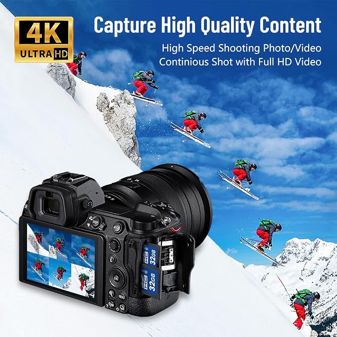 32GB SD Card, C10 SDHC UHS-I Memory Cards U1 Class 10 High-Speed Full 4K HD - Image 3