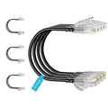 Cat6 Slim Patch Cables 25 Feet 10-Pack Black, Cat6a Patch Cables 10Gbps 550MHz by Unknown