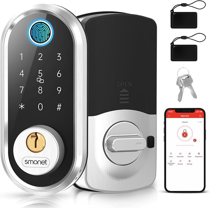 Smart Door Lock Keyless Deadbolt: SMONET Smart Locks by SMONET