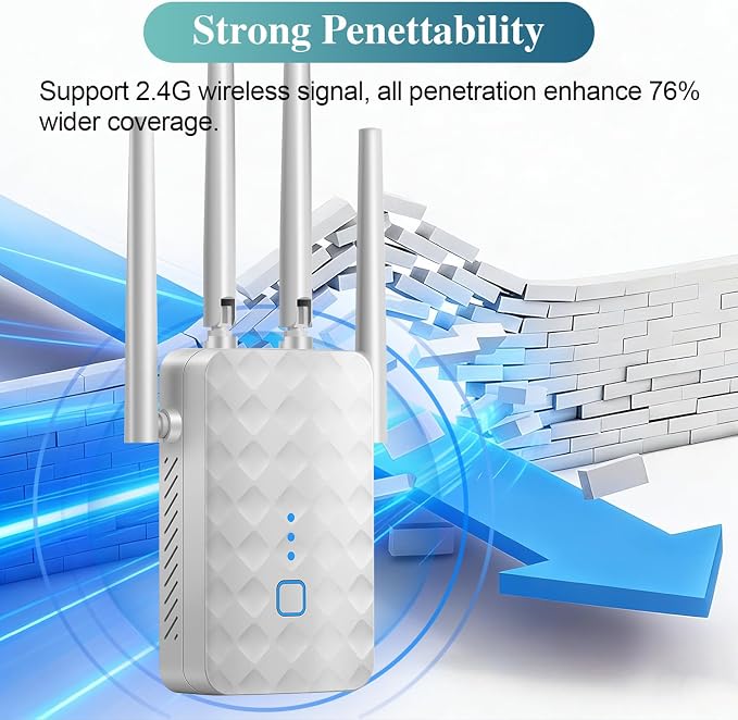 WiFi Extender Signal Booster for Home: Internet Repeater Range Covers Up to - Image 4