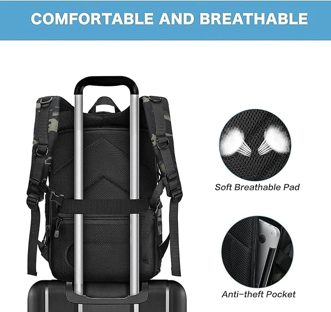 MOSISO Camera Backpack, DSLR/SLR/Mirrorless Photography Tactical Camera Bag Case - Image 7