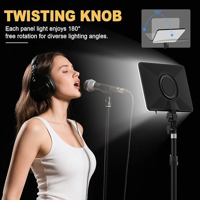 30W Upgraded Photography Lighting Kit, Anautin 1-Pack LED Video Lighting - Image 6