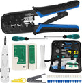 RJ45 Crimp Tool Kit for Cat5 Cat5e Cat6, Ethernet Crimper Toolkit by YWNEGWE