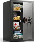 Large Safe Box with LED Light, Anti-theft Home Safe with Digital Keypad by BuildYourSafekeepingSystem