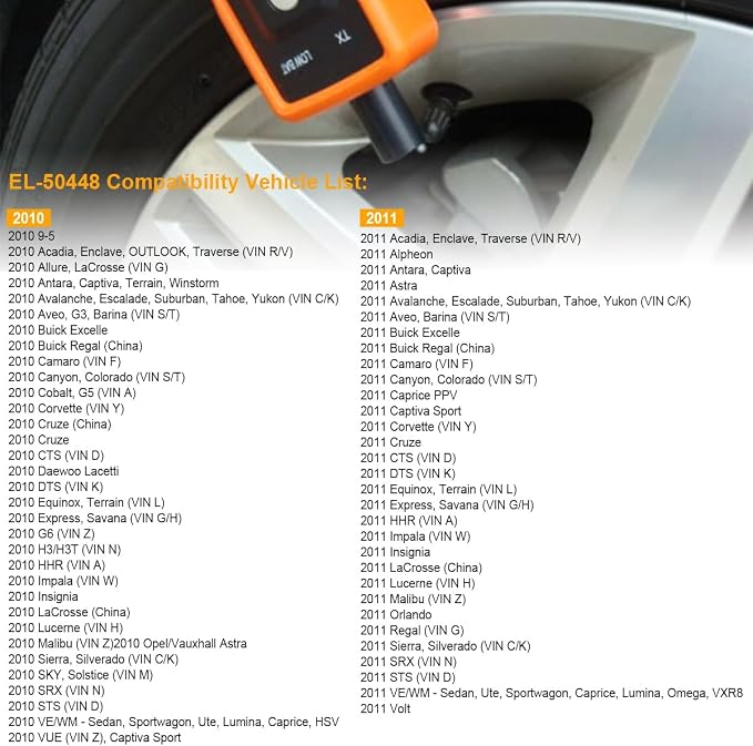 AICEL TPMS Relearn Tool for GM Vehicles, EL-50448 Tire Pressure Monitor Sensor - Image 3
