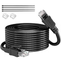 Cat 6 Outdoor Ethernet Cable 45 ft, 24AWG 10Gbps High Speed Cat6 Ethernet Cable by EthernetCable
