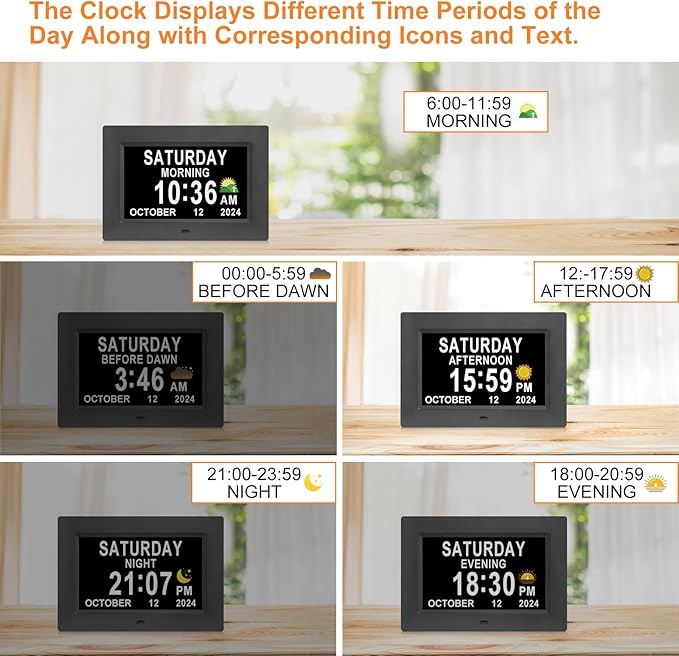 SSINI Digital Calendar Dementia Alarm Clock - Image 5