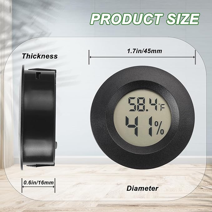 Mini Hygrometer Digital Thermometer Humidity Meter 20 Pack Hygrometer - Image 2