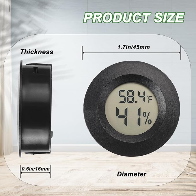 Mini Hygrometer Digital Thermometer Humidity Meter 10 Pack Hygrometer - Image 2