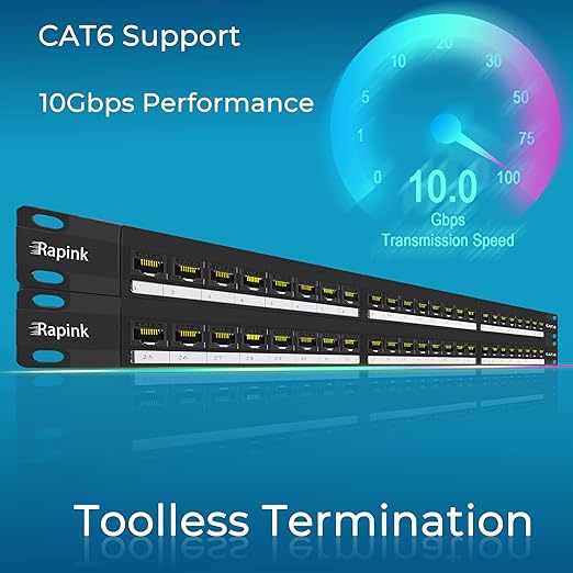 Rapink 48 Port Cat6 Patch Panel - Image 2