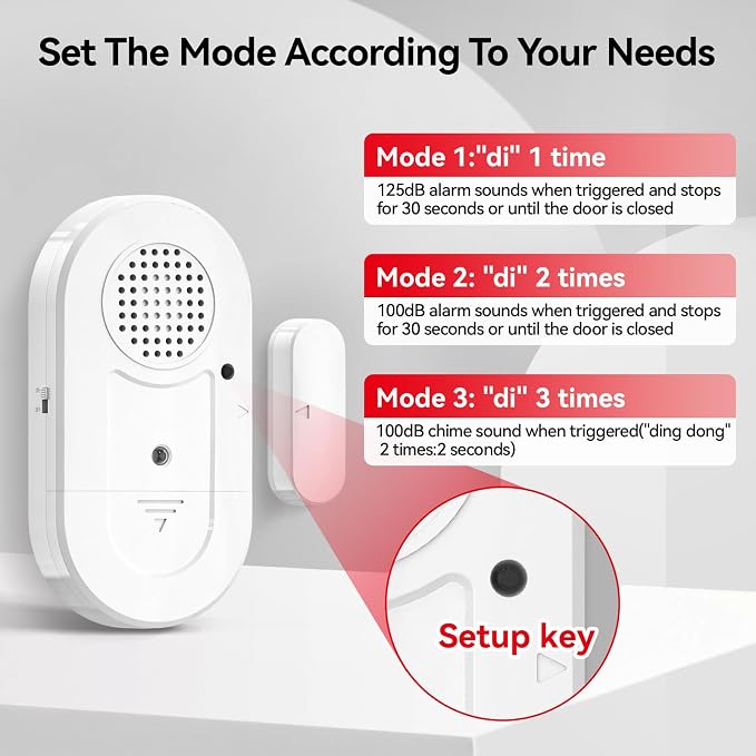 Sanjie Door Alarms When Opened, Door Window Alarm Sensors - Image 5