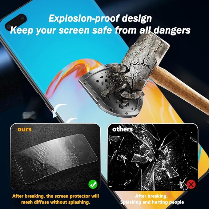 2 Pack Privacy Tempered Glass for Huawei P40 Pro 5G Screen Protector, 9H - Image 6