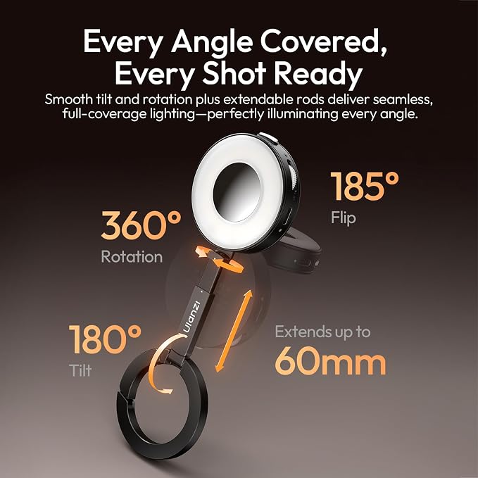 ULANZI ML05 Phone Light, Dual-Sided Magnetic Cell Phone Selfie Lights - Image 3