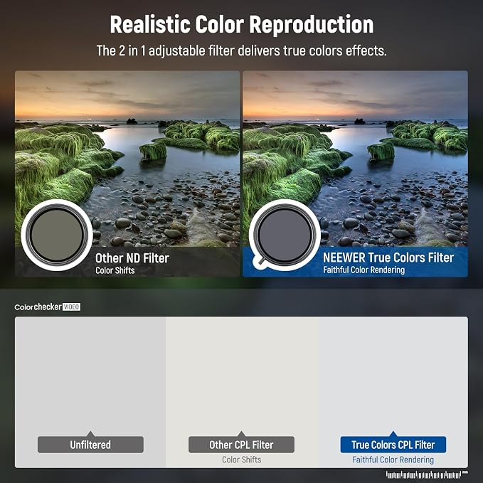 NEEWER True Colors 82mm Variable ND2-32 & CPL - Image 3