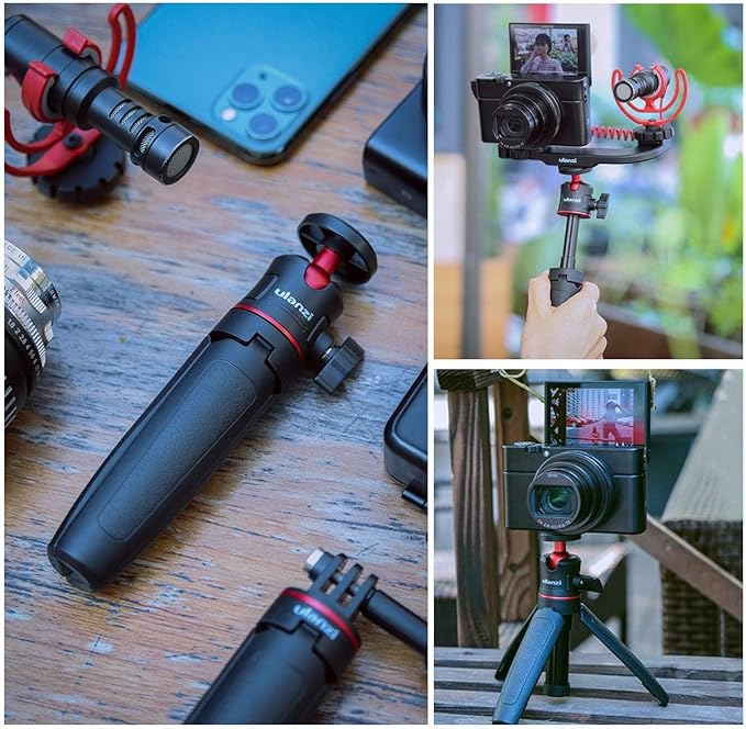 MT-08 Black Mini Tripod for Camera, 1/4" Screw Universal Tripod Compatible - Image 3