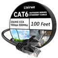 CAT6 Ethernet Cable 100FT 23AWG High Speed 500MHz 10Gbps Transmission Speed by Lteirwe