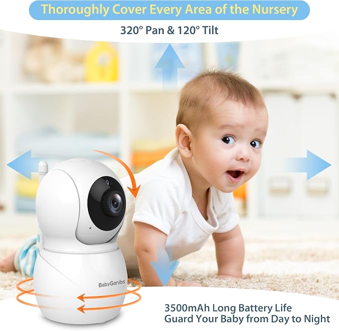 Baby Monitor with Camera and Audio, 4.3'' Video Baby Monitor with 1000ft Long - Image 3