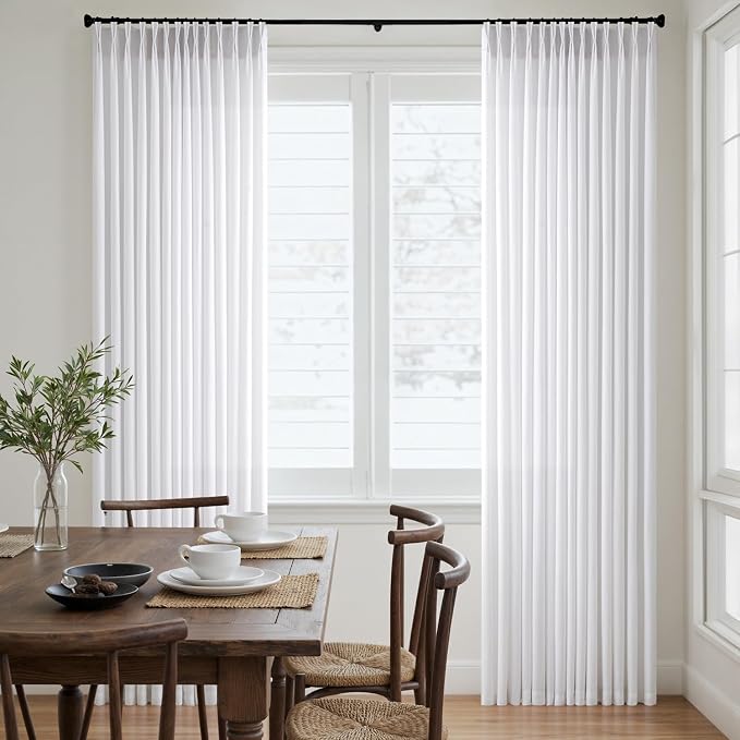 Memory Trained Pinch Pleated Curtains 96 Inches Long, Viral Linen Pinch Pleat - Image 4