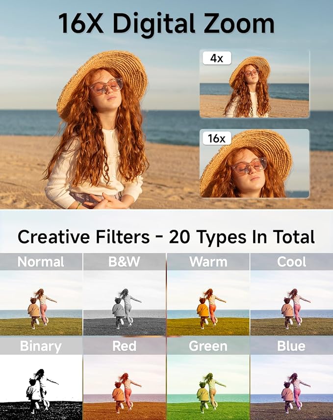 Digital Camera for Kids, FHD 1080P 44MP Point and Shoot Digital Camera - Image 5