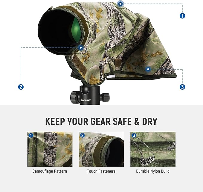 NEEWER Camera Rain Cover, M Medium Size Waterproof Raincoat Cover Sleeve - Image 7