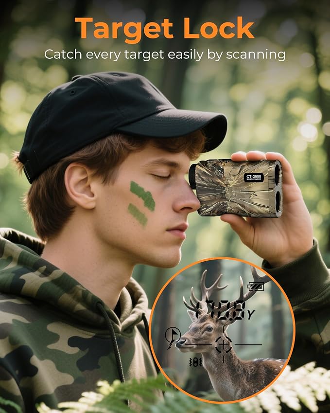 Hunting Range Finder 3280 Yards, CIGMAN Rechargeable Laser Rangefinder 6X - Image 7