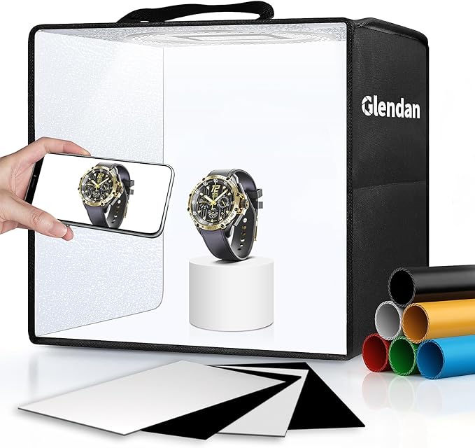 Glendan Light Box Photography, 6 Color PVC Backdrops, 4 Reflection Boards and 1 by Glendan