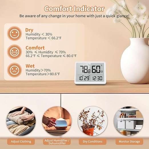 DOOMAY Digital Room Thermometer and Humidity Monitor - Image 6