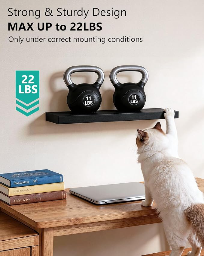 WALI Floating Shelves for Wall, 1 Tier Bathroom Storage Shelf Over Toilet - Image 5