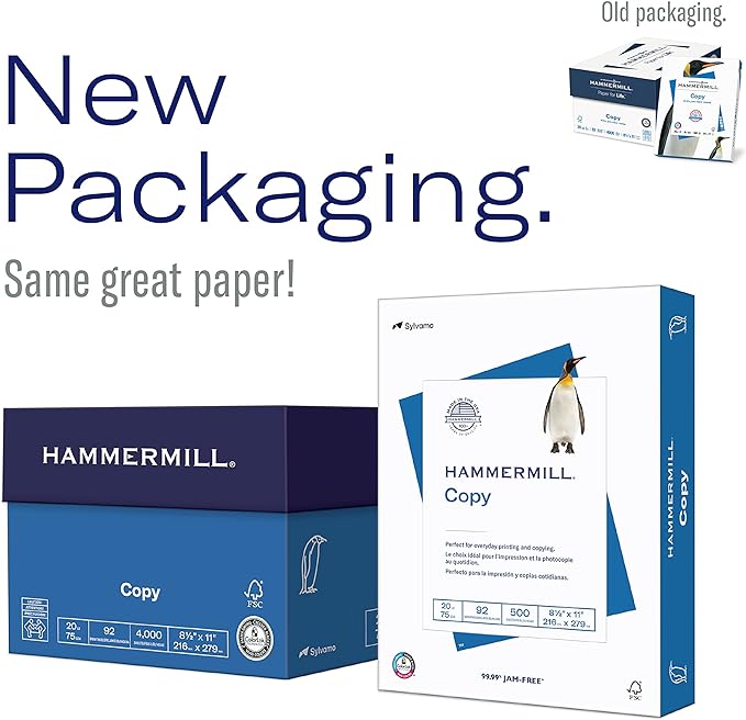 Hammermill Printer Paper, 20 lb Copy, 8.5 x 11-8 Ream - Image 5