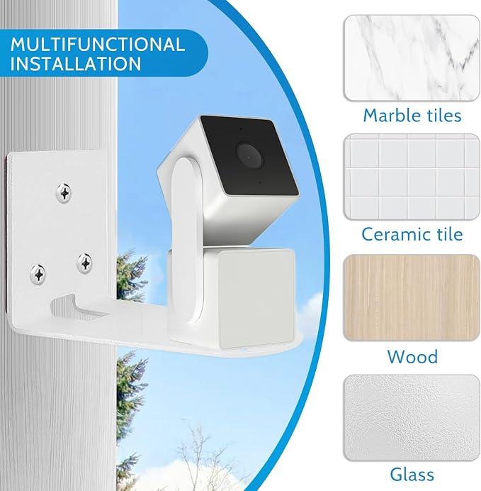 2Pack Adhesive Metal Wall Mount Bracket, Compatible - Image 5