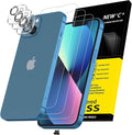 NEW'C 3x for iPhone 13 Screen Protector+ 3x Camera Lens Protector, Sensor by NEWC