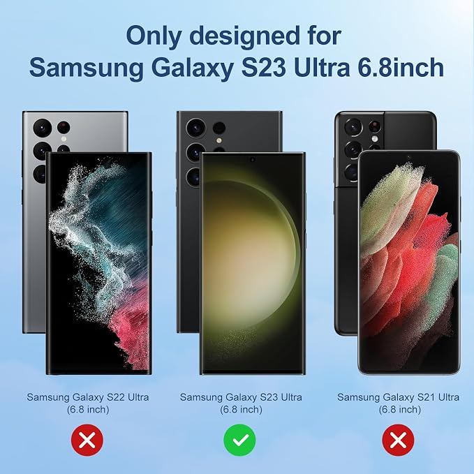 LK 2 Pack for Samsung Galaxy S23 Ultra Screen Protector, 2 Pack Glass Camera - Image 2