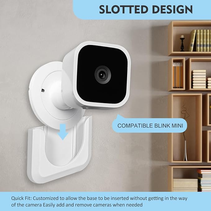 Blink Mini Camera Adhesive Wall Mount Bracket, 2 Pack Strong & Durable Camera - Image 2