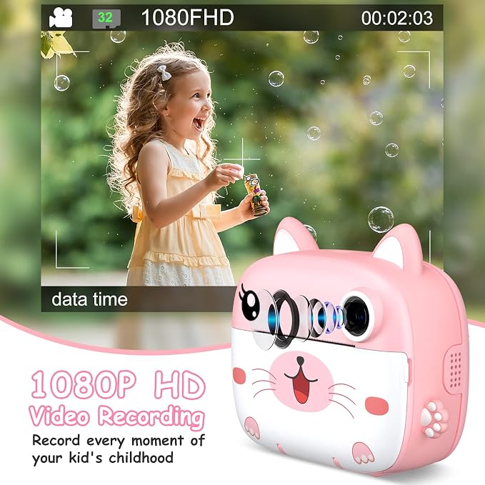 Kids Camera Instant Print, 3.0" HD Screen Kids Instant Cameras, Christmas - Image 3