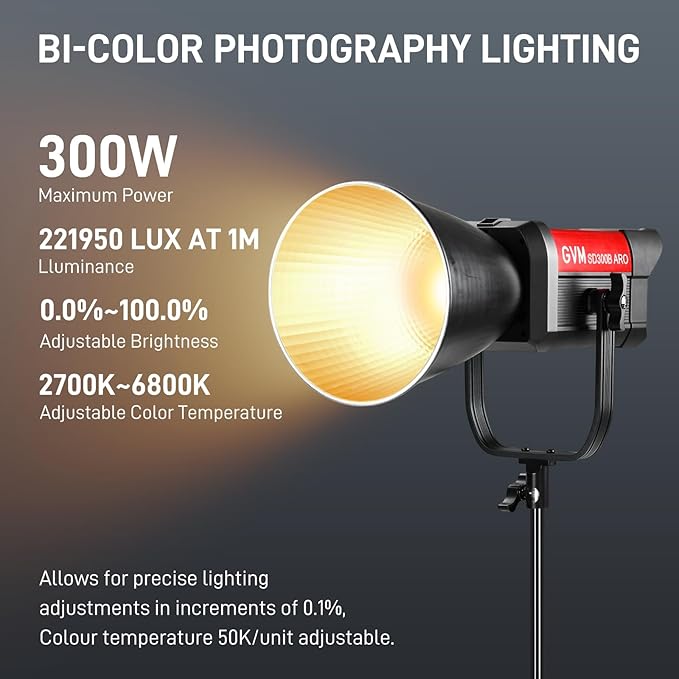 GVM Photography Lighting 300W Bi-Color Studio Lights - Image 4