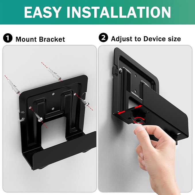 Cable Box Mount, Modem Mount, Adjustable Wall Mount - Image 4