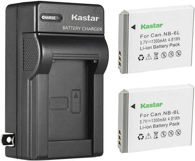 Kastar 2-Pack Battery and AC Wall Charger Replacement by Kastar