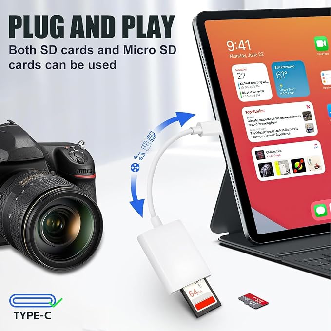 USB C SD Card Reader, Type C SD Card Reader, Supports SD and MicroSD Memory - Image 4