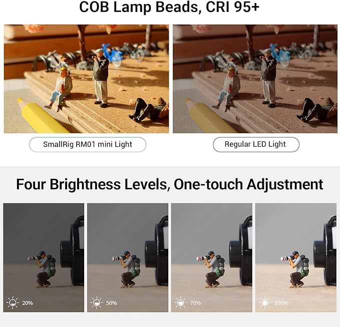 SmallRig RM01 Mini LED Video Light Waterproof Portable Lighting Kit - Image 6