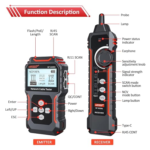 Network Cable Tester NF-8209S, Wire Tracer - Image 8