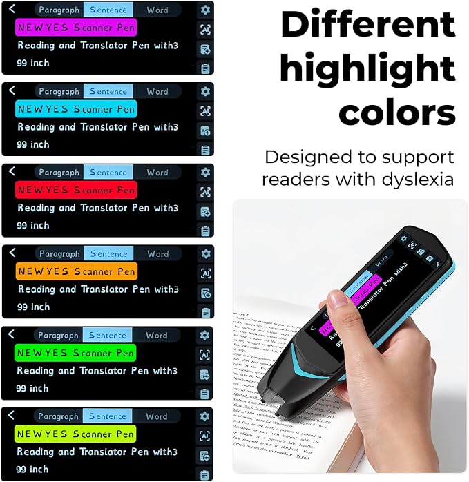 NEWYES AI Pen, Reading Pen for Dyslexia Scan Reader Pen 4 Text to Speech Device - Image 5