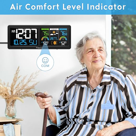 Geevon Weather Stations Wireless Indoor Outdoor Thermometer - Image 8