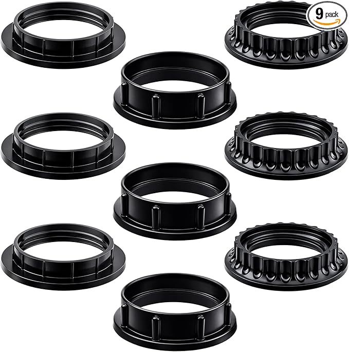 9 PCS E26/E27 Lamp Shade Rings by Foyods